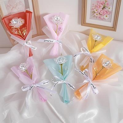 Kreative Goldfolienblume Kleine Simulationsblume Einzelne Ewigkeitsblume Party Valentinstag Geschenk für den Geburtstag der Freundin