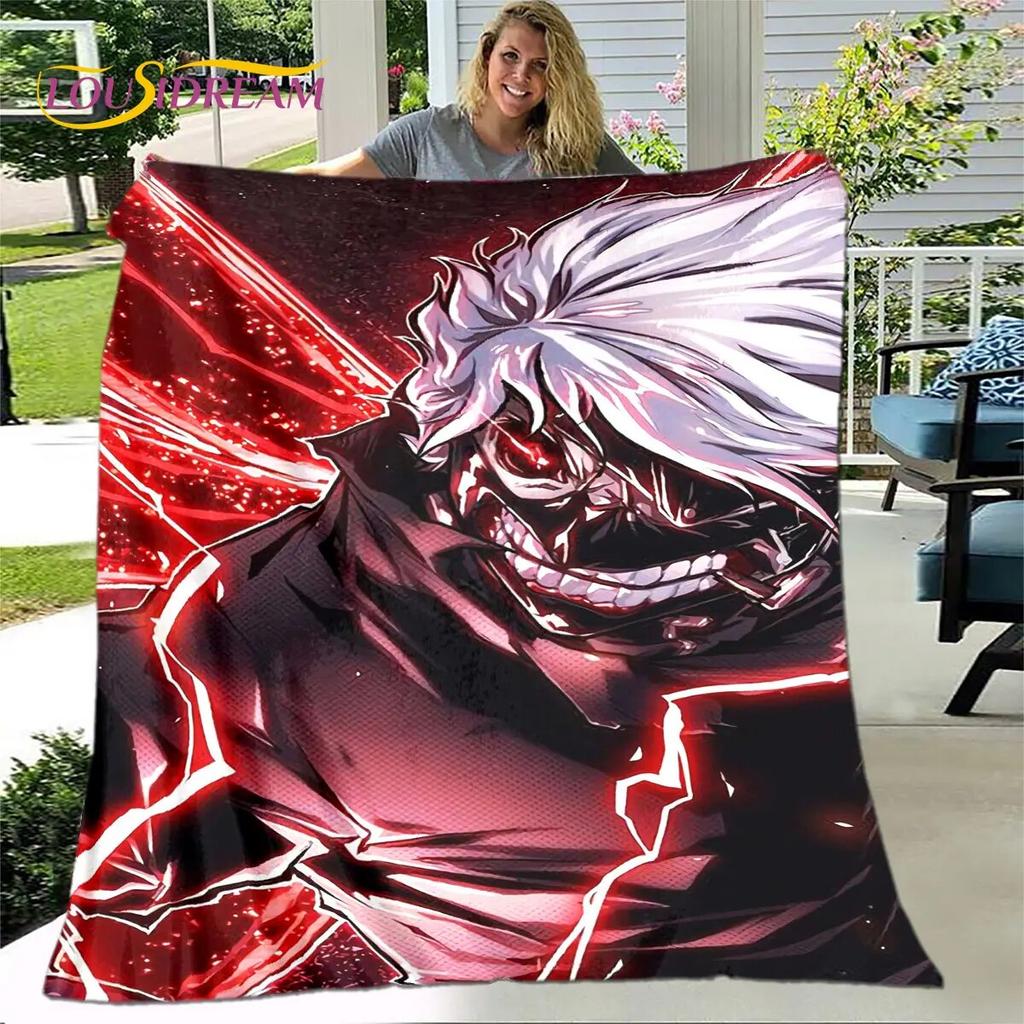 Tokyo Ghoul Japan Anime Cartoon Soft Plush Blanket,Flannel Blanket Throw Blanket for Living Room Bedroom Bed Sofa Picnic Cover