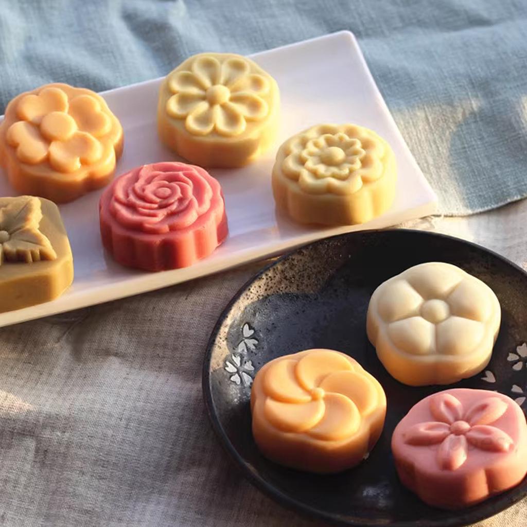 Wooden Cookie Molds for Baking, Moon Cake Molder, Cookie Stamps Cutter Mould for Mid-autumn Festival, for Muffin, Chocolate Mold