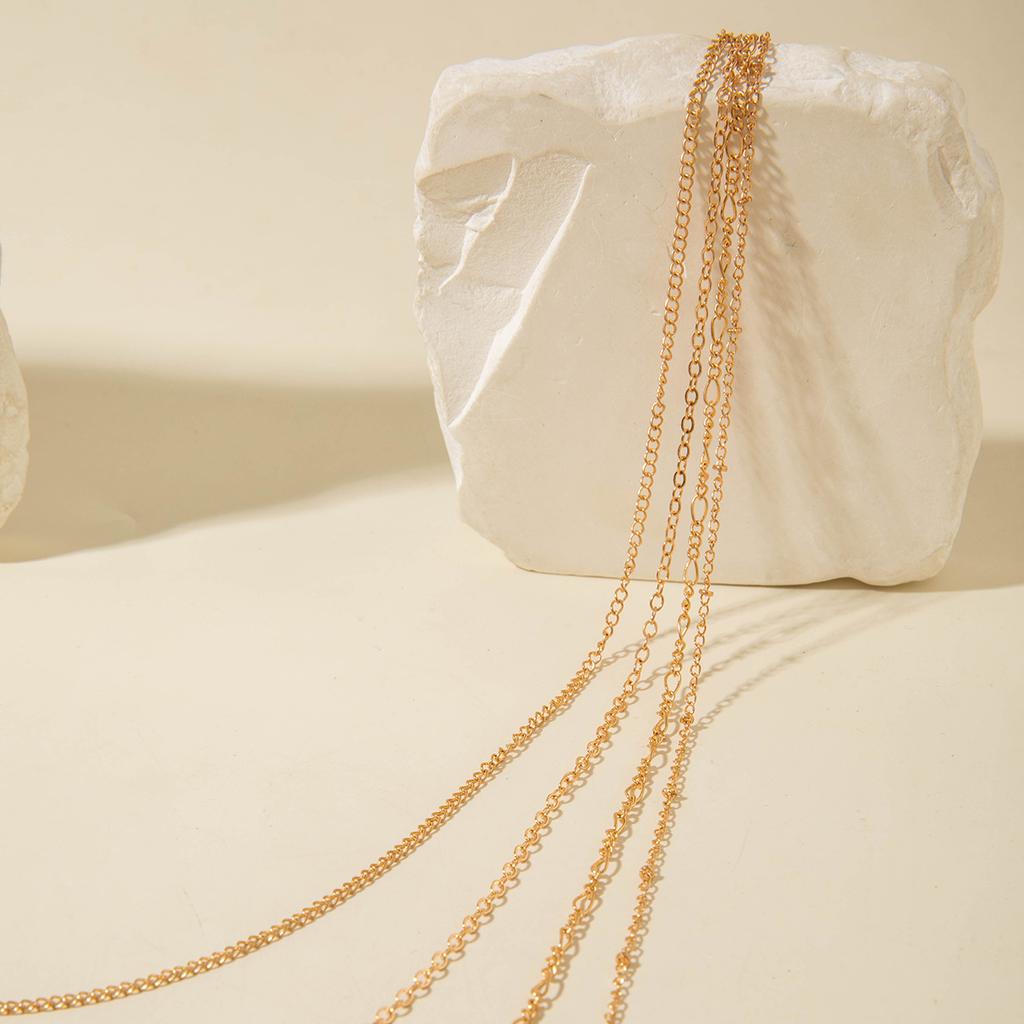 JMXD-Viral    Long Layered Chain Necklace for Women Stackable Minimalist Light Luxury Fashion Statement Jewelry Exaggerated Versatile