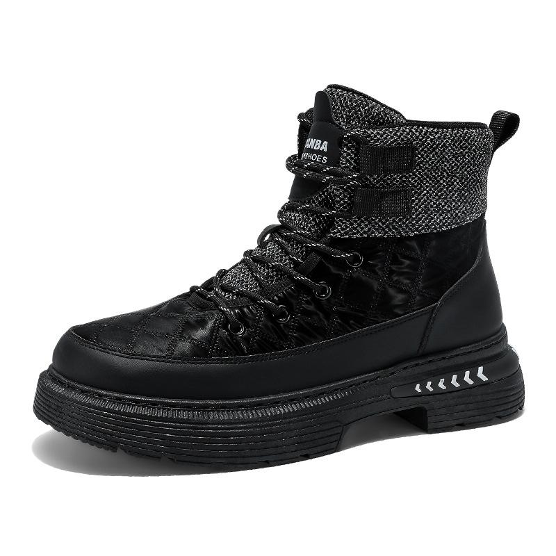 

Casual Martin boots thick-soled heightening short boots autumn and winter men s outdoor hiking high-top tooling shoes trendy men s shoes 39