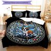 Winter Dog Iconography Pattern Bedding,Quilt Set Quilt Cover Pillowcase Home Birthday Gift (1*duvet Cover+2*pillowcase,without Core)