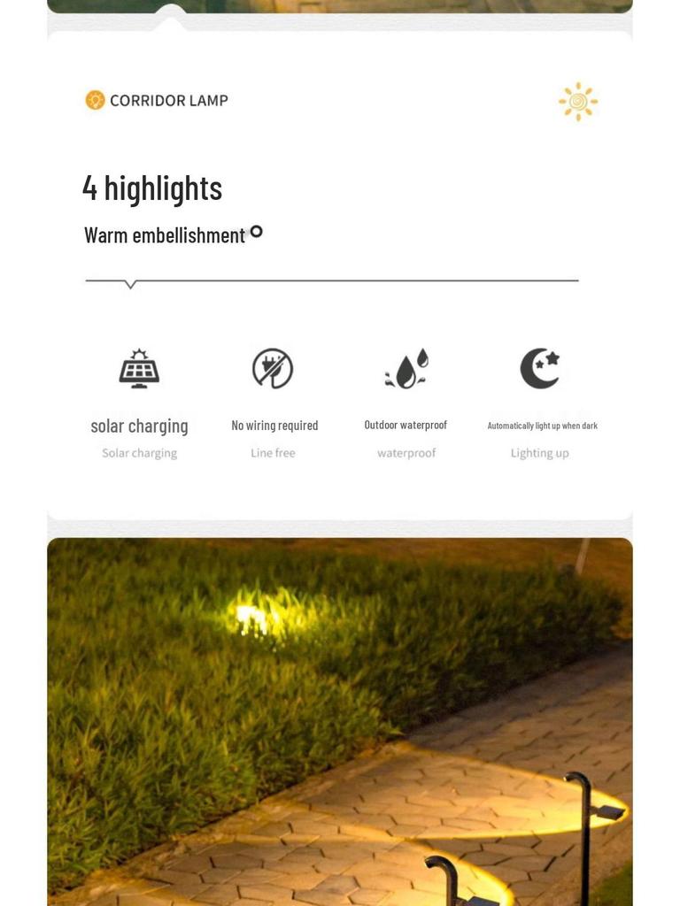 Solar Pathway Lights: Outdoor Garden Atmosphere Lights