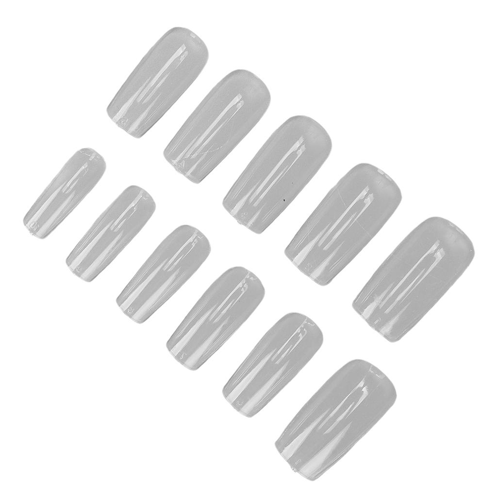 500pcs Nail Tip Professional Home Salon Portable DIY Transparent Fake False Nail Set Accessory for Women