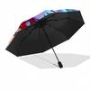 1pc Hello Kitty Christmas Edition Automatic Opening/Closing Umbrella - Portable Three-Fold Design with 8-Bone Iron Frame, Outdoor, Gift for Fans, Trav