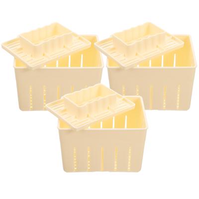 3 Sets hausgemachte Käsepressplatte Tofu Film Haushaltspresser DIY Form Butter zur Herstellung von Kunststoffholz