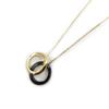 Les Trésors De Lily [L7085] - Collier Plaqué-Or 'Chorégraphie' noir doré