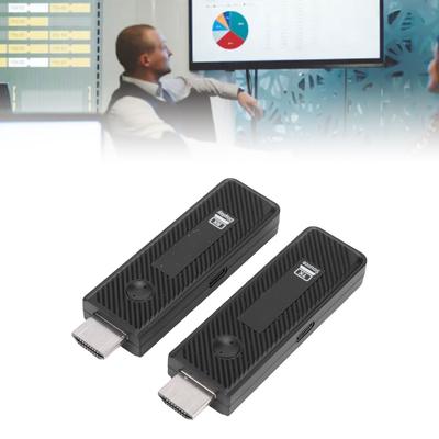Wireless HD Multimedia Transmitter and Receiver 5G 2.4G 4K Decode 1080P Output Plug and Play Portable HD Multimedia Extender Kit for Projector TV Box