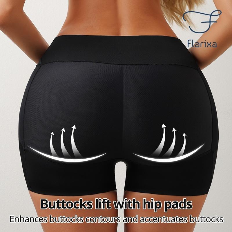 Flarixa Butt Lifter Padding For Women Tummy Control Shapewear Body Shaper Women Boxer Seamless Underwear Pad Padded Boxer Shorts Butt Enhancer