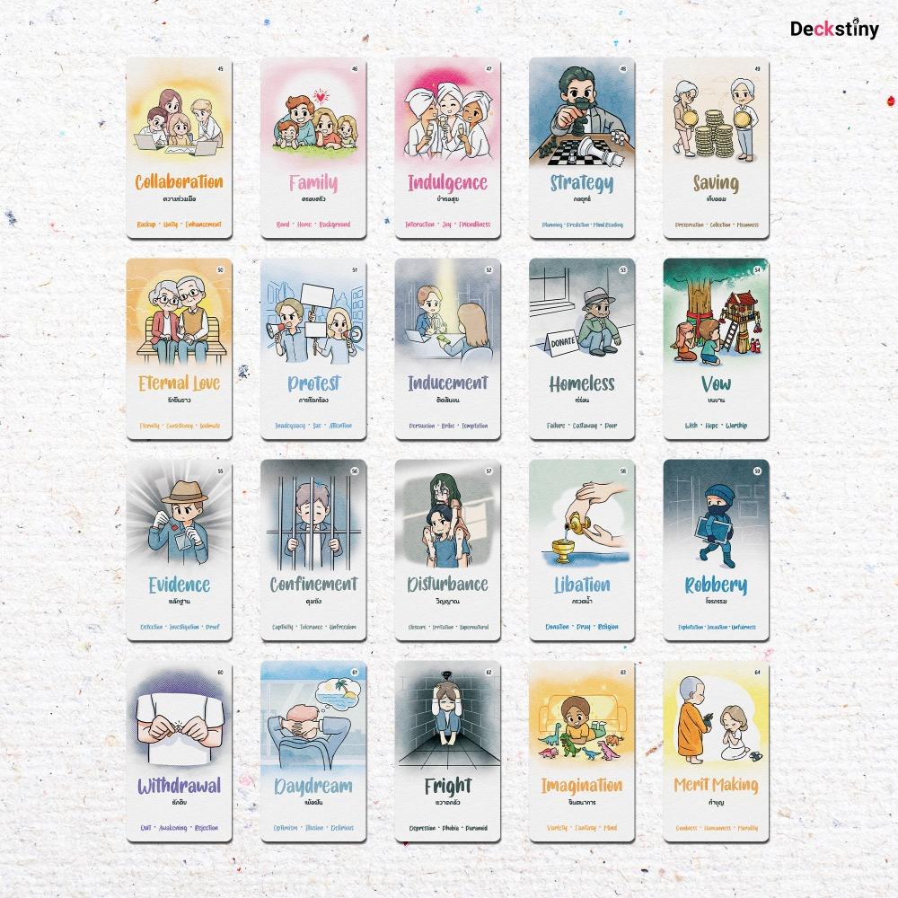 85 ks karet Oracle Pantha Oracle Watercolor Verze 6 X 9,6 cm (2,36 x 3,78 palce) Třpytivé 3D modré zlacené okraje