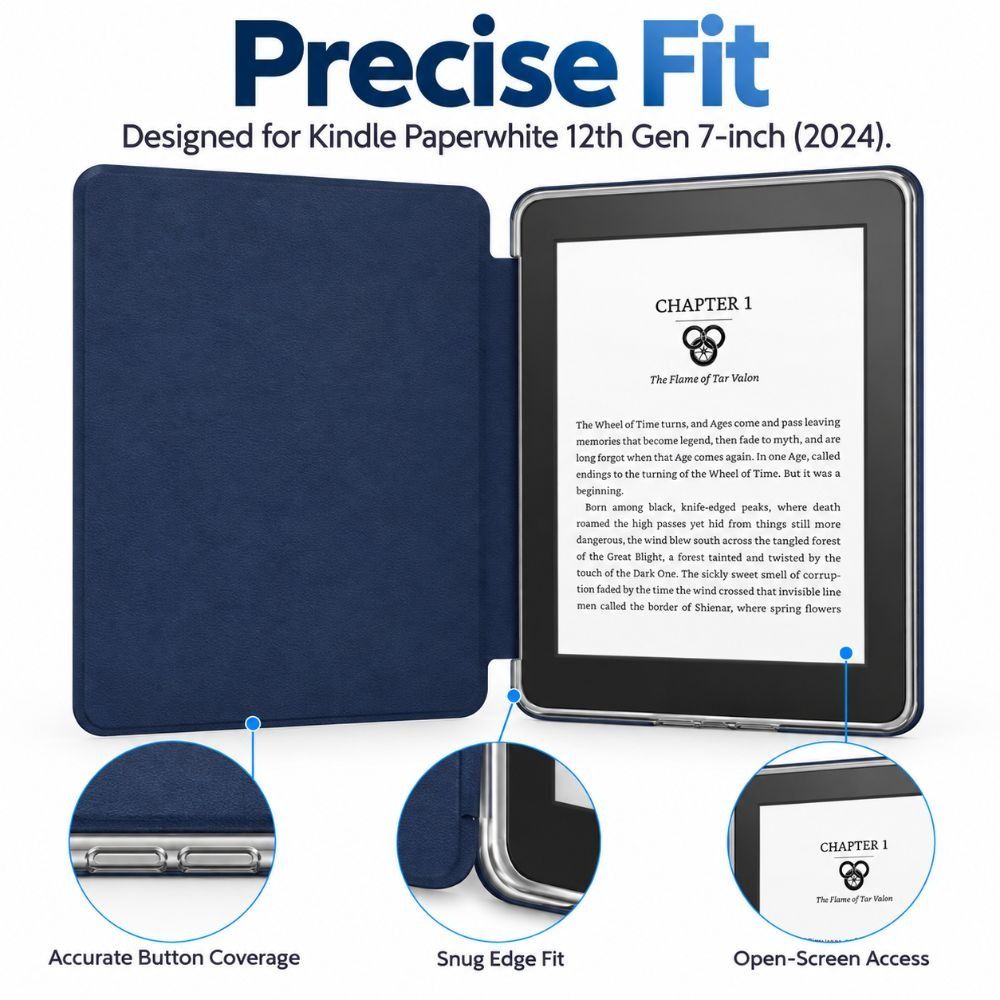 Auto Sleep Wake Folio Cover Protective Shell for Kindle Paperwhite 5 11th Gen 6.8 inch 2021 M2L3EK