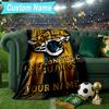 Custom Name Blanket Jaguar Team Spirit Blanket Bedding Blanket for Travel, Camping, Living Rooms, Offices, Sofas, Fan Christmas Gift