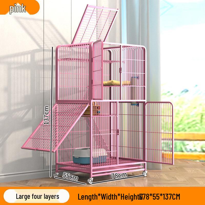 Compact Multi-Layer Indoor Cat Cage and Nest House