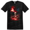 Szkielet w gorącym źródle lawowym Graficzny T-shirt Vintage Horror Art Tee