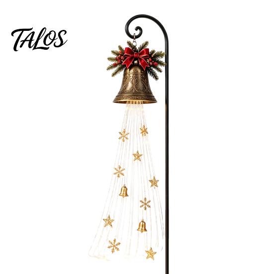 Energy Efficient Patio Festive Lights Solar Snowman Garden Stake Light, Flowing Waterfall LED Fairy Light with Decorative Resin Ground Stakes