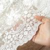 White Beige Lace Table Runner Embroidery Cotton Lace Fabric Table Cover Floral Lace Table Runner Vintage Wedding Tea Party Decor