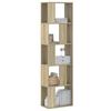 VidaXL 5-Tier Bookcase Sonoma Oak Engineered Wood, Shelf, Bookshelf, Book Holder, Cabinet of 852782
