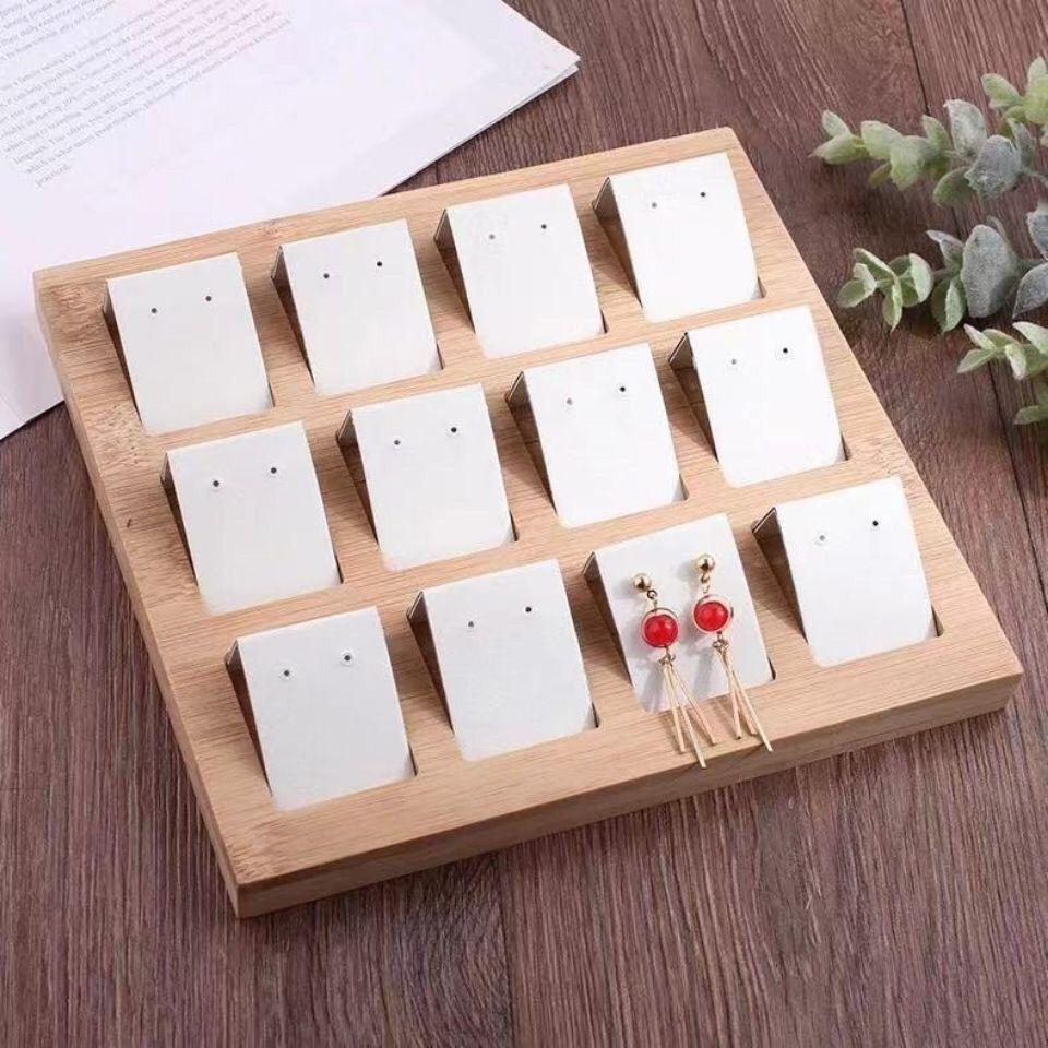 Tavă și suport mobil pentru afișarea cerceilor din bambus