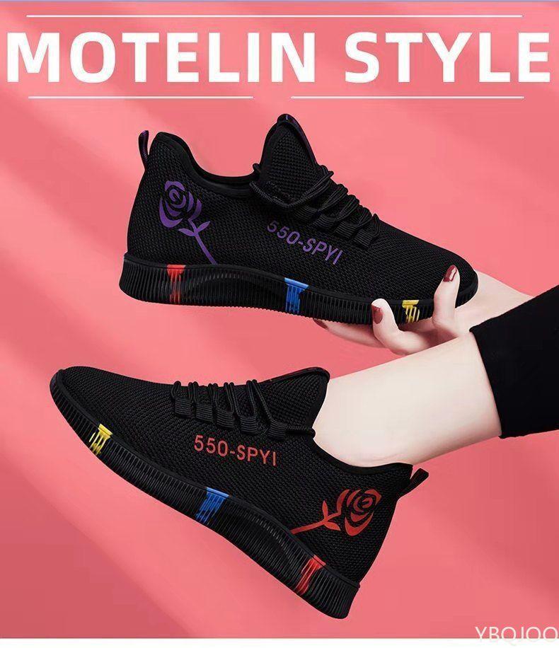 Women's Breathable Non-slip Platform Fashion 2025 Autumn New Casual Shoes Korean Running Shoes Black Sneakers shoes for women