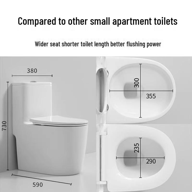 Home Siphon Toilet Bowl: One-Piece, Ceramic, Floor Drain, Super Swirl Flush for Bathroom Use