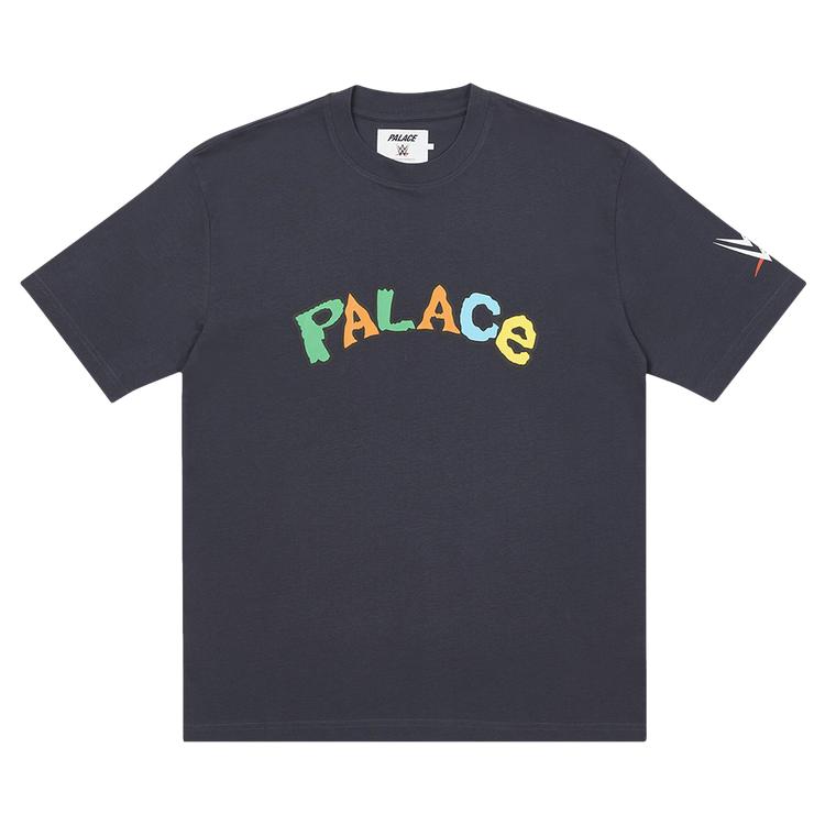 Palace X WWE Nice Day T-Shirt Navy Unisex Tops Blue P22TS461