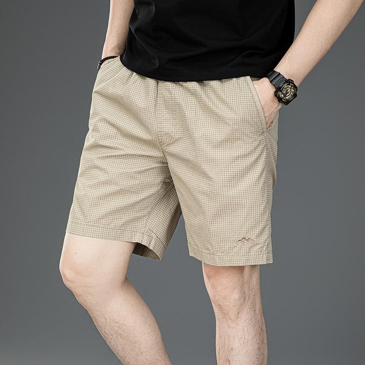 Pánské ležérní šortky Letní tenké volné s rovnými nohavicemi Středně dlouhé kalhoty Pánské čistě bavlněné tříčtvrteční kalhoty