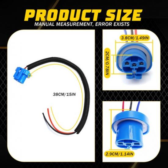 Extension Wire Pigtail 9007 P Female Head Bulb HB5 Socket Harness Light