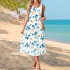 Sleeveless Floral Print Maxi Dress for Women Casual Loose Fit Summer Dresses for Women Uk Ladies Summer Dresses Uk
