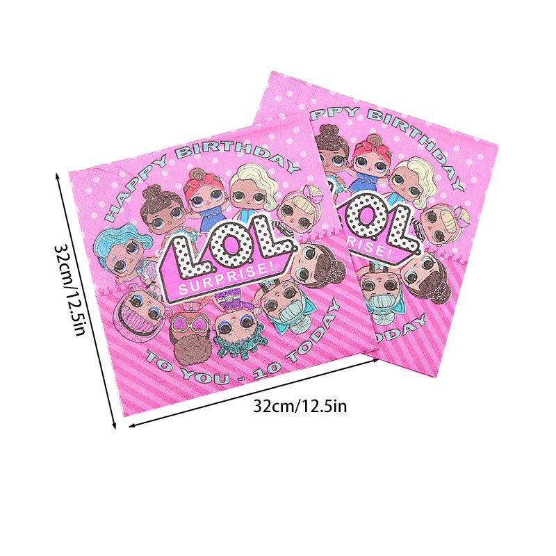 Theme Party Lol Supplies Birthday Decorations Banner Plates Kids Favors Girls