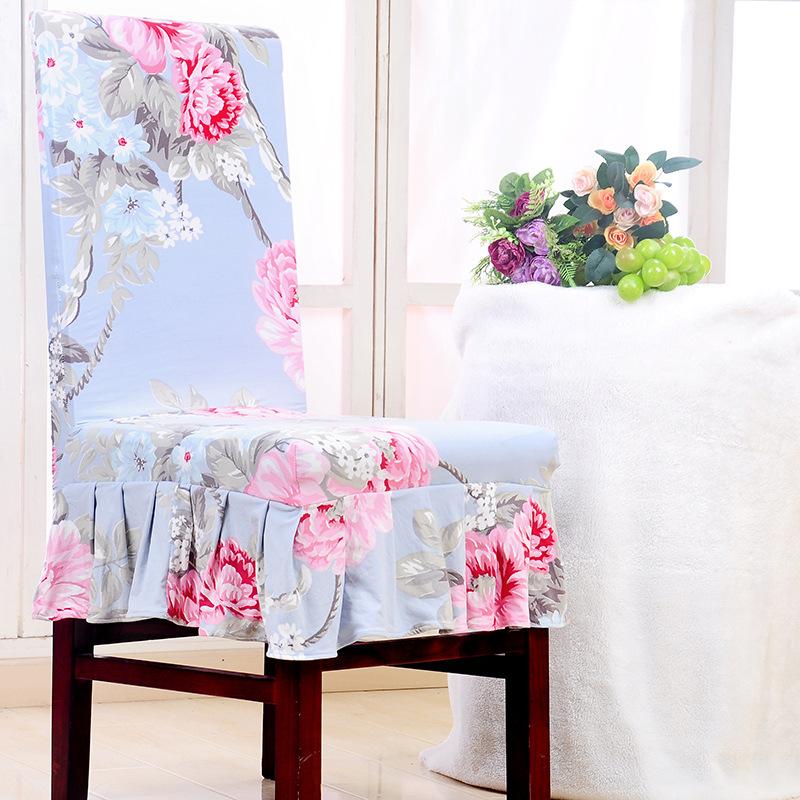 Elastic One-piece Skirt Chair Cover Short Skirt Chair Cover Hotel Hotel Anti-stained Chair Cover Wedding
