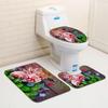Christmas Bathroom Floor Mat Toilet Three-Piece Set