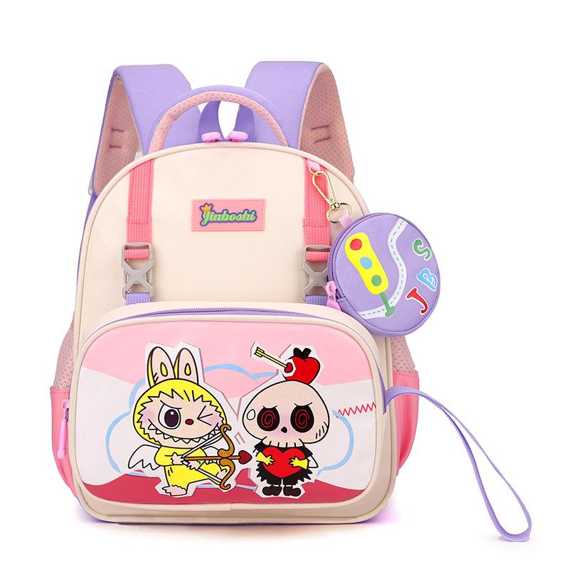 

New children s schoolbag cute kindergarten baby boy and girl backpack removable burden reduction small backpack фіолетовий