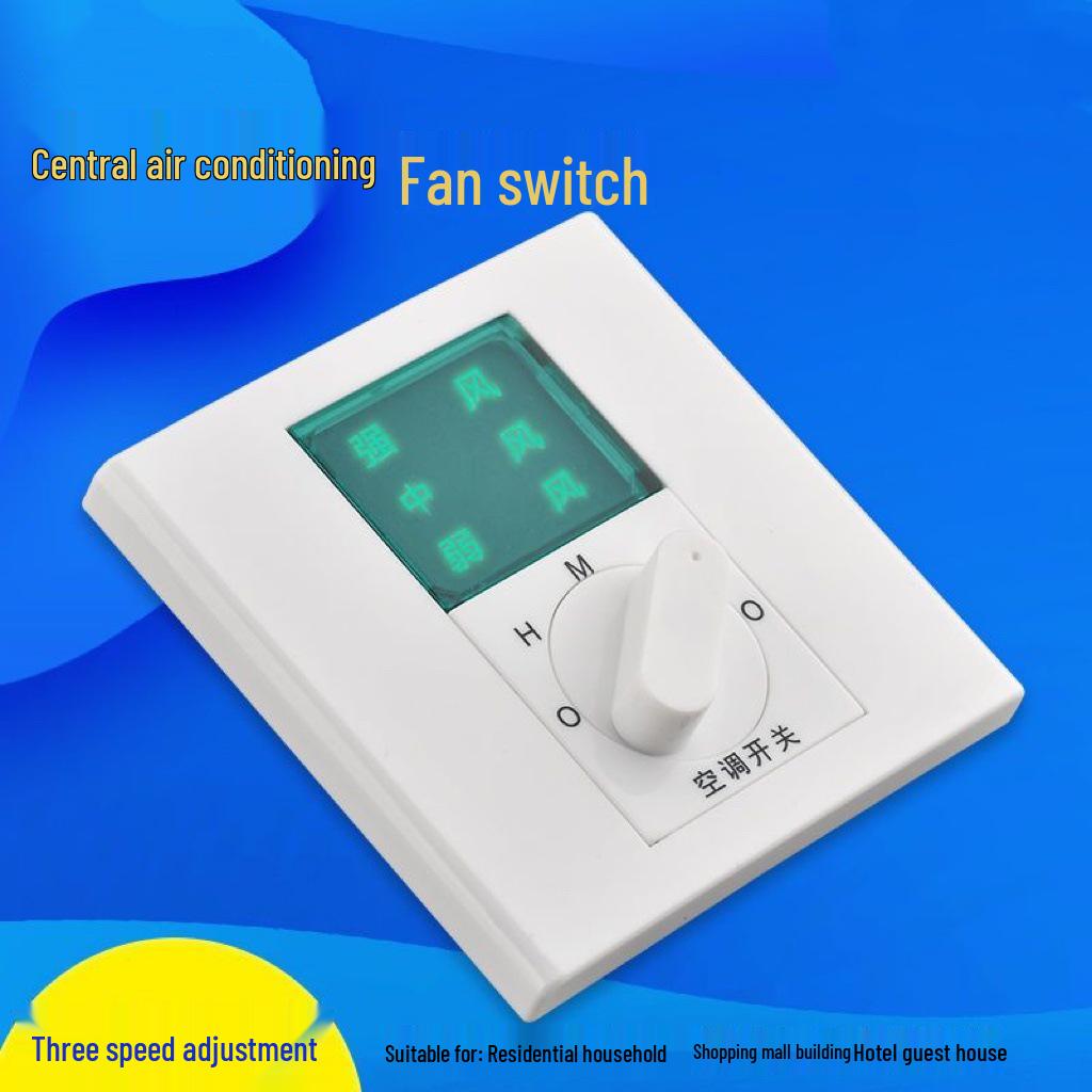 BC103 Thermostat: 86 Type Fan Coil Unit with 3-Speed Air Conditioner Control