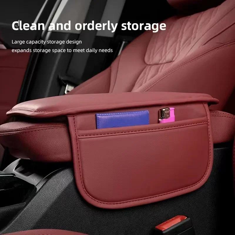 New Car Armrest Box Pad Leather Auto Armrest Mat Car Accessories for BMW M Power Performance M3 M5 X1 X3 X5 X6 E46 E39 E90