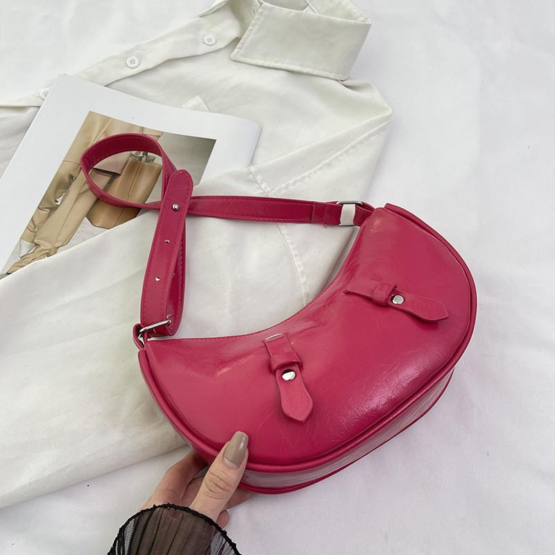 Fashionable Street Style Pu Shoulder Baguette Bag With Large Capacity For Summer 2024