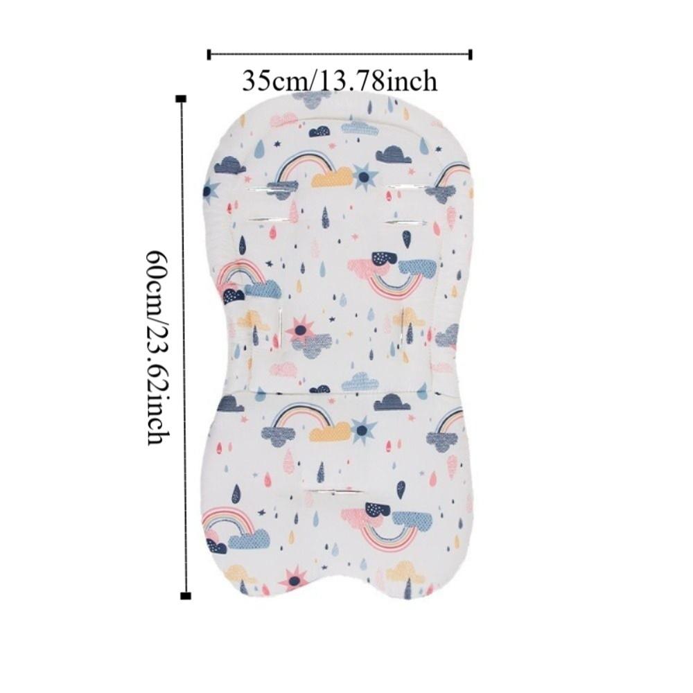Soft Baby Stroller Cushion Cartoon Printed Breathable Baby Pram Seat Mat Car Seat Comfortable Dining Chair Cotton Pad Toddler