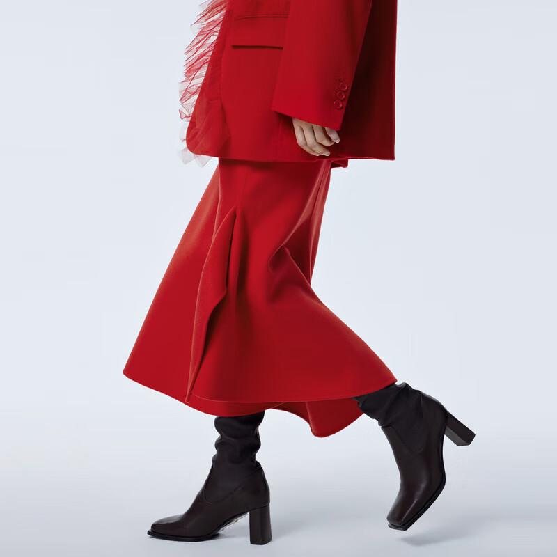 JNBY Ruffle Hem A-Line Midi Skirt M