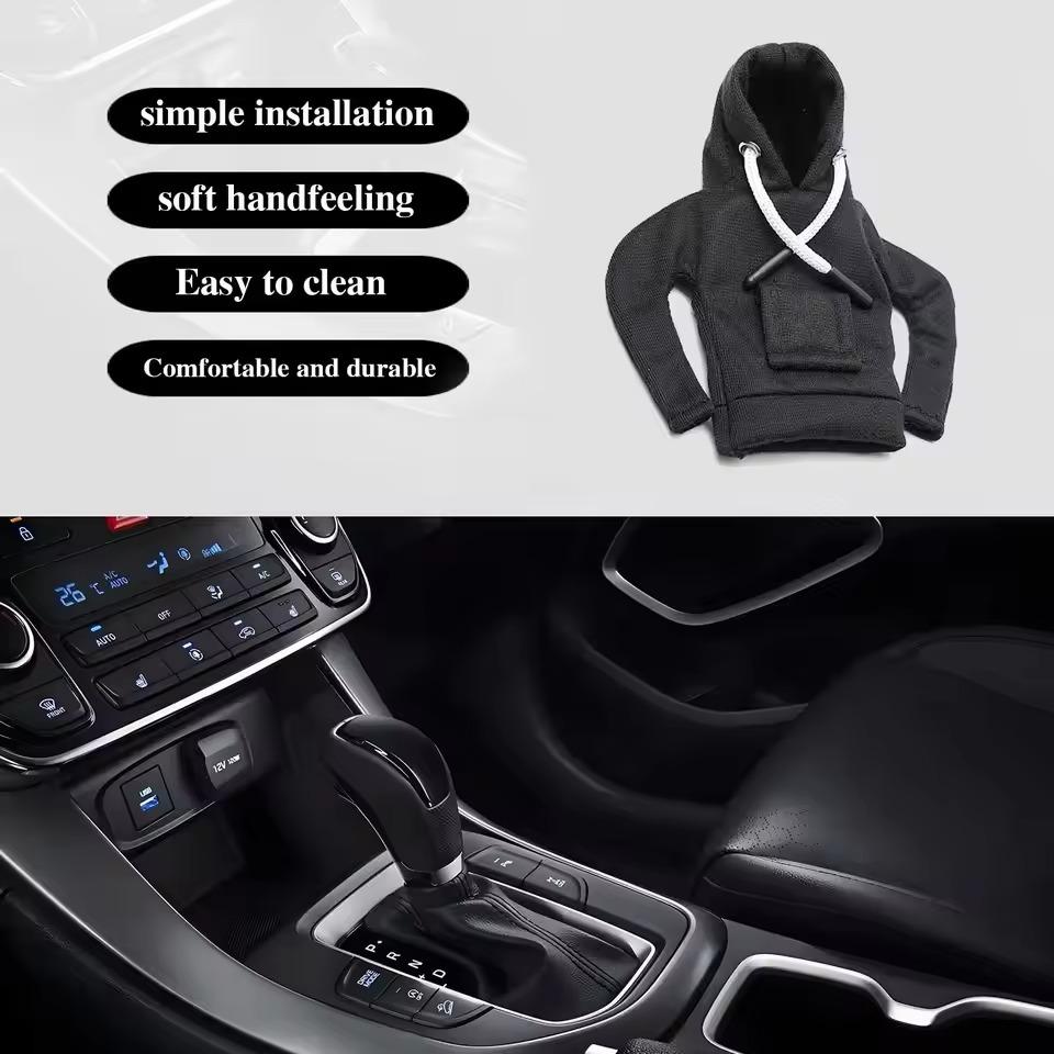 Winter Car Gear Shift Hoodie Cover Shift Cover Gear Handle Decoration Manual Automatic Universal Car Shift Lever Interior Decor