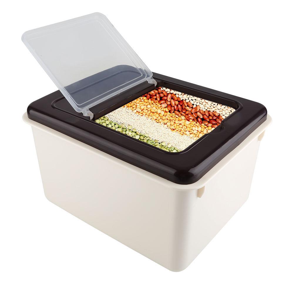Portable Rice Storage Bin Kitchen Plastic Cereal Grain Bean Food Storing Box Food Container(#2)