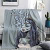 1PC Corpse Bride Print Flannel Blanket, High Quality All Seasons, Home Decor, Warmth and Comfort, Perfect for Christmas Gifts