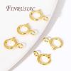 5/10PCS 925 Sterling Silver Spring Ring Clasps For Jewelry Making DIY 18K Gold Plated Necklace Clasp Connectors Accessories
