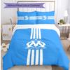 Olympique Marseille Pattern Printed 3PCS Bedding Set Soft Skin-Friendly Washable Duvet Cover & Pillowcases Set All Season Bedroom