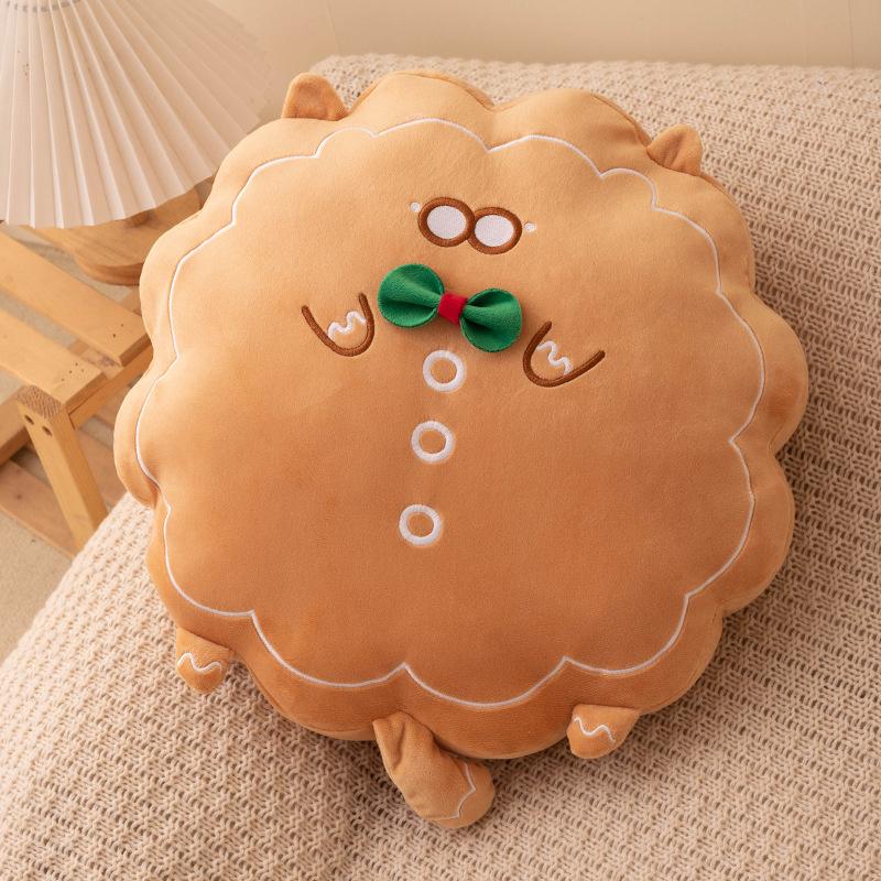 

Мультяшная плюшевая подушка в форме печенья, милый кот, пряничный котенок, мягкая подушка, аниме, спальня, диван, игрушки, рождественские подарки 40cm коричневый