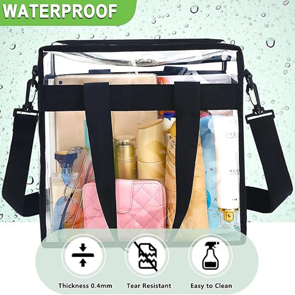 Clear PVC Tote Bag for Women – Large Capacity Waterproof Storage Bag for Gym, Swimming & Travel