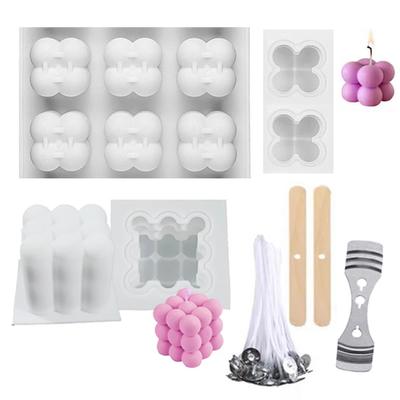 6 Hohlräume Kerzenform Aromatherapie Gips Kerze Silikonform 3D Rubik's Cube Backen Mousse Kuchenform Quadratisches Desserttablett