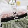 Seamless Sweet Lace Bow Transparent Mid-waist Mesh Panties Briefs Underwear Lingerie