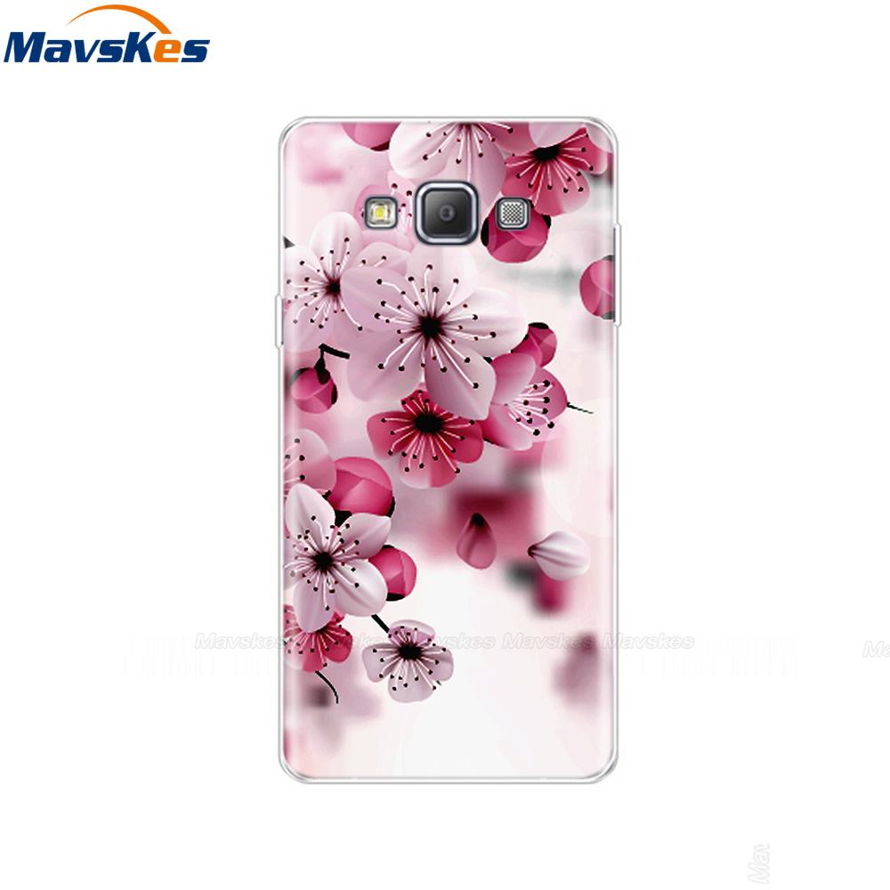 Silicon Phone Case For Samsung Galaxy A3 2015 Flower Cat A300 Soft TPU Back Cover For Samsung A3 2015 A300H A3000 SM-A300F pop