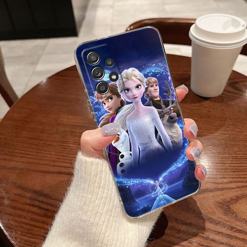 Clear Case For Samsung Galaxy A57 A37 A56 A36 Cases A55 A54 A35 A26 A07 A17 A16 A06 A34 A15 Soft Cover Elsa Frozen Art Princess