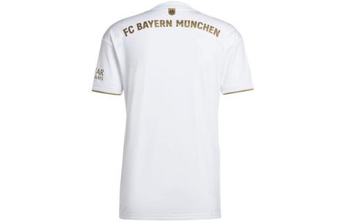 Adidas Koszulka piłkarska na wyjazd 22-23 Bayern z nadrukiem, z okrągłym dekoltem