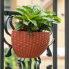 Flower Pot with Hooks Exquisite Wall-Mounted Plastic Wall Hanging Basket Flowerpot for Outdoor Garden Balcony Planter Bucket Home Decor New